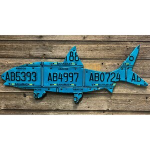Cody Richardson Bahamas Bonefish License Plate Art Turquoise